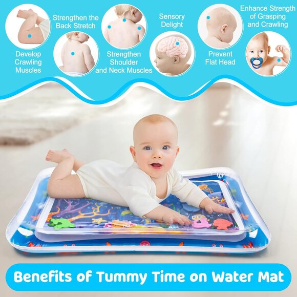 Tummy Time Water Mat丨Inflatable Tummy Time Water Play Mat for Babies, Infants an - Picture 3 of 7